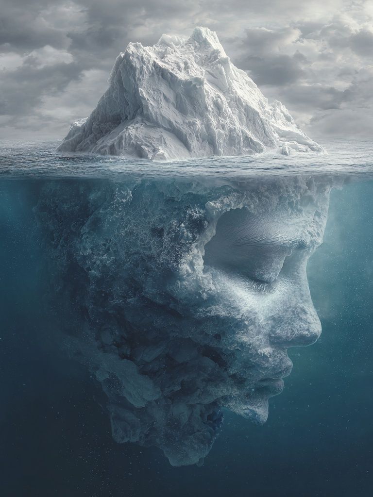 Iceberg Face — Surrealism Print. poster detail