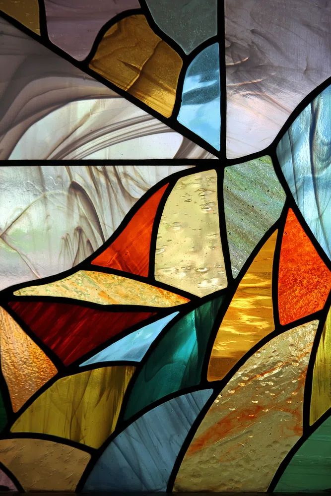 Colorful Stained Glass Abstract Poster.