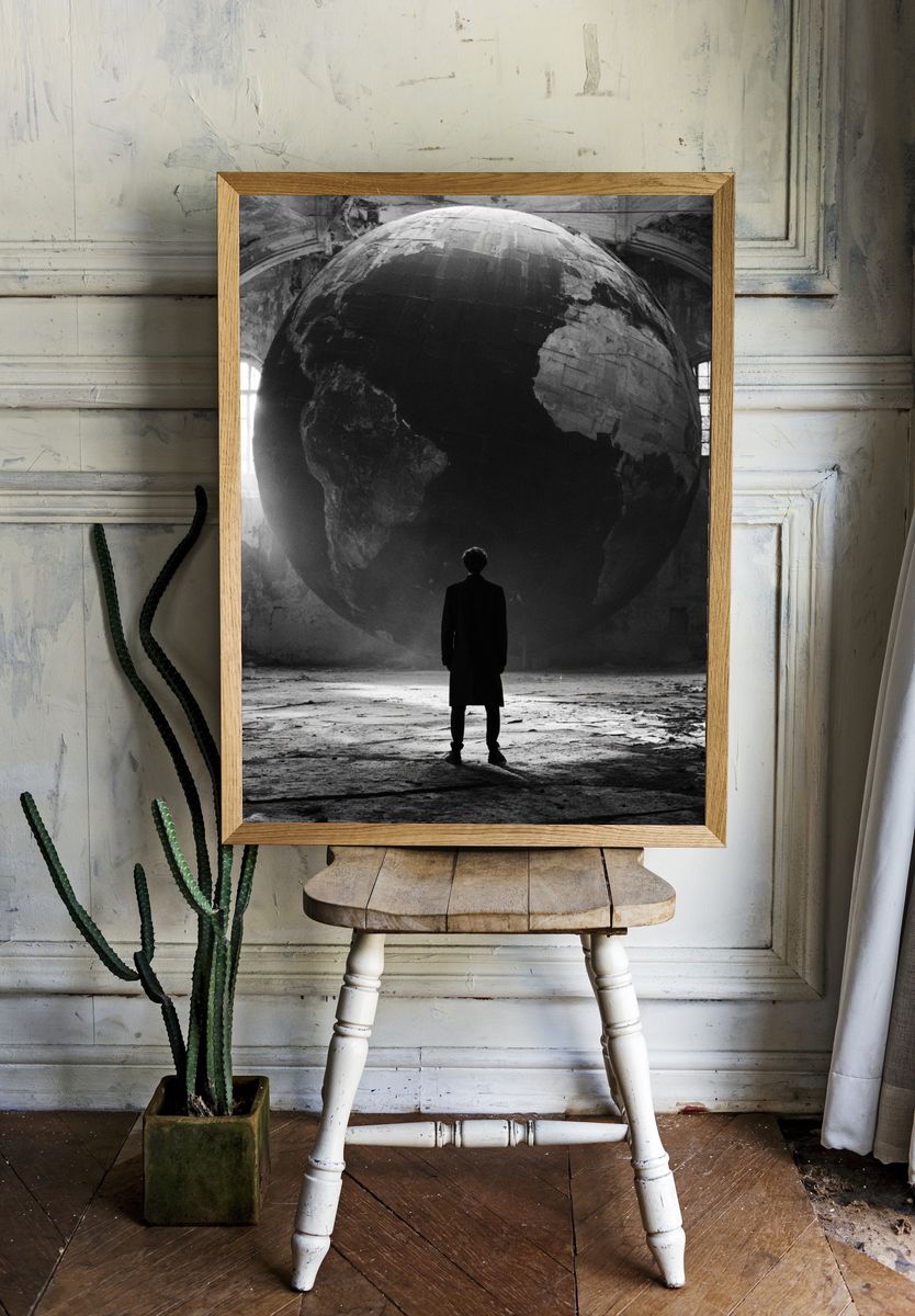 Surreal Giant Earth — Fine-Art Print. — room view 1