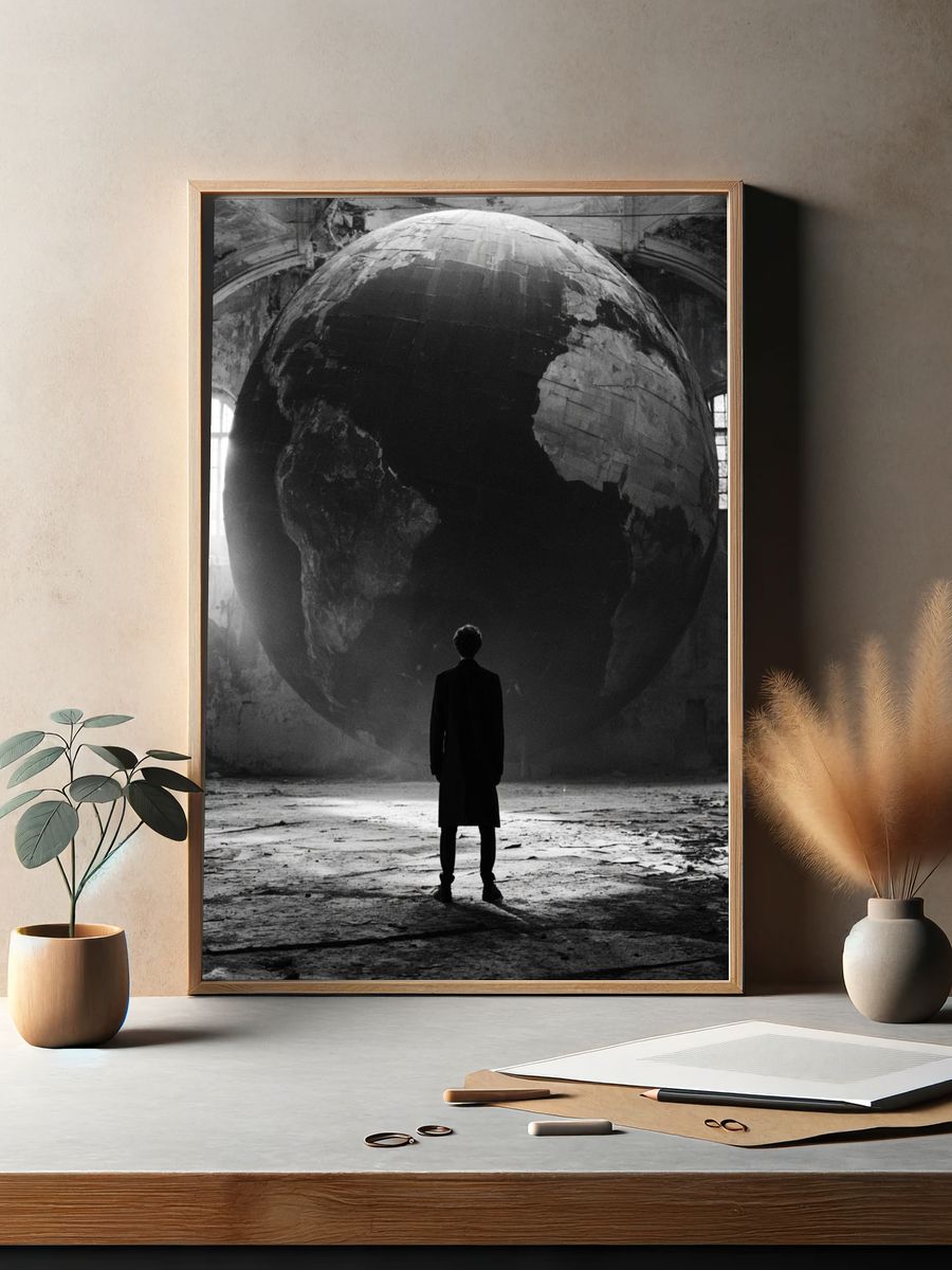Surreal Giant Earth — Fine-Art Print. — room view 2