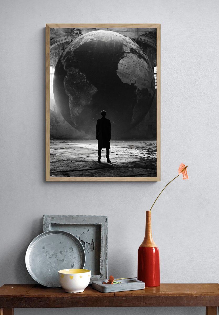 Surreal Giant Earth — Fine-Art Print. — room view 3