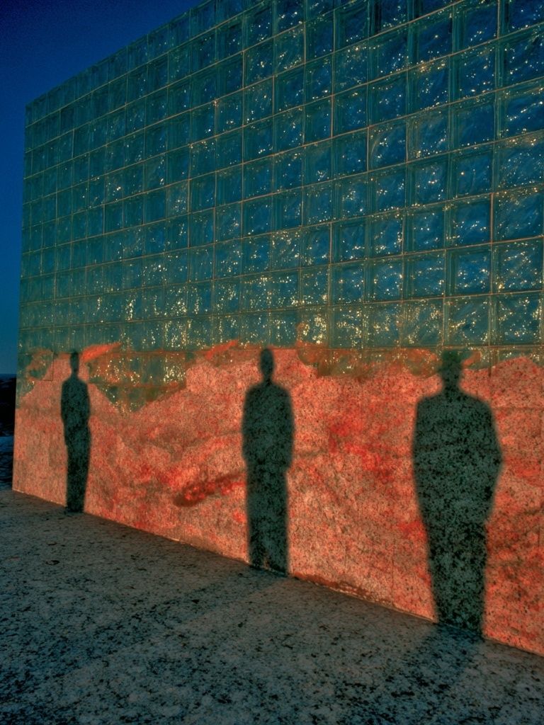 Shadows on Glass Wall — Photography Print. poster — photography art