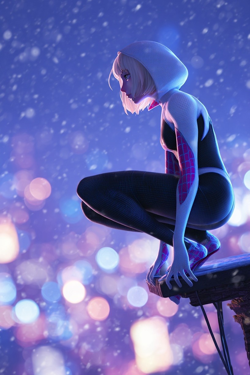 Spider-Gwen — Digital Art Print. poster — illustration art