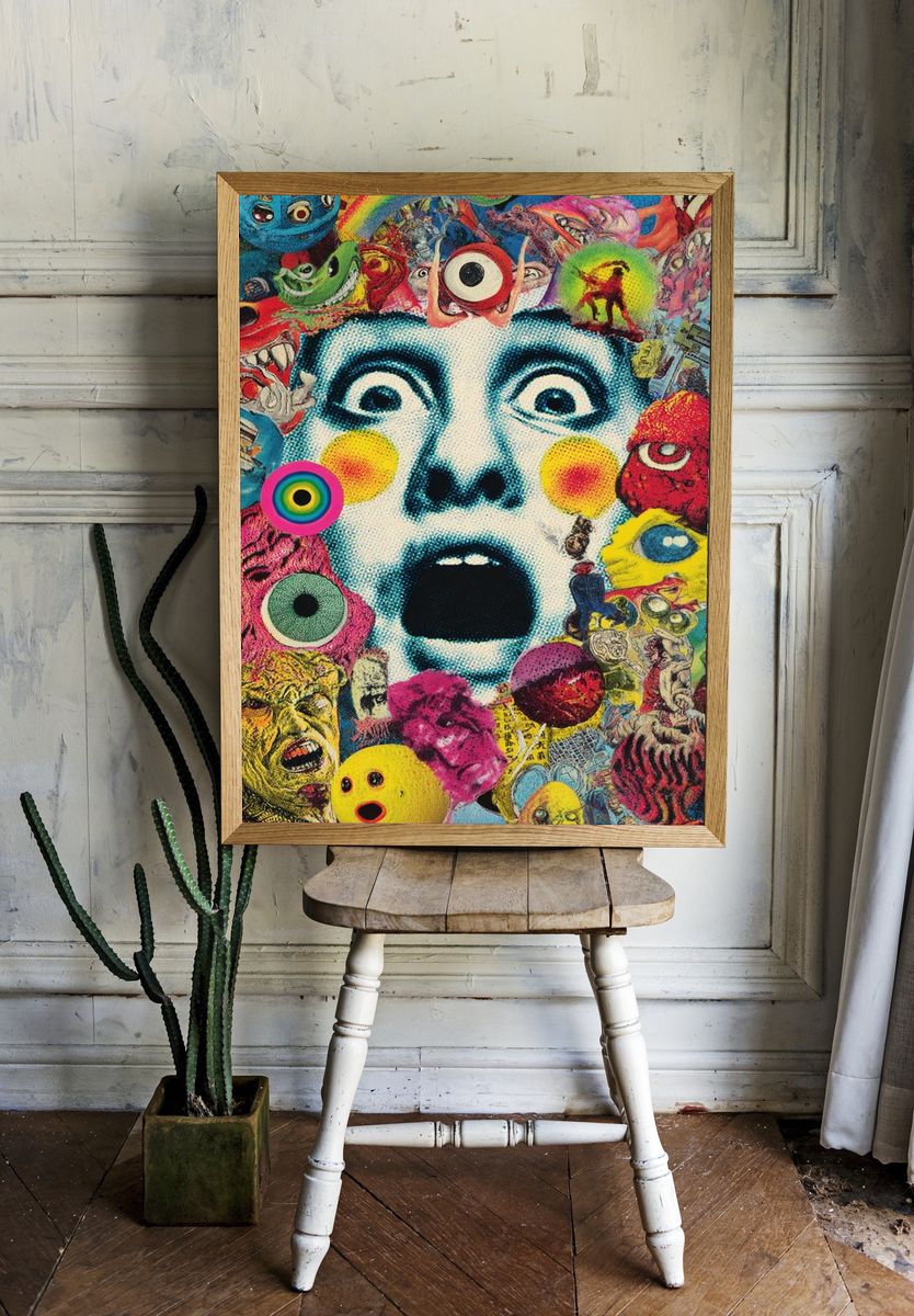 Surreal Horror Collage Poster. — room view 1