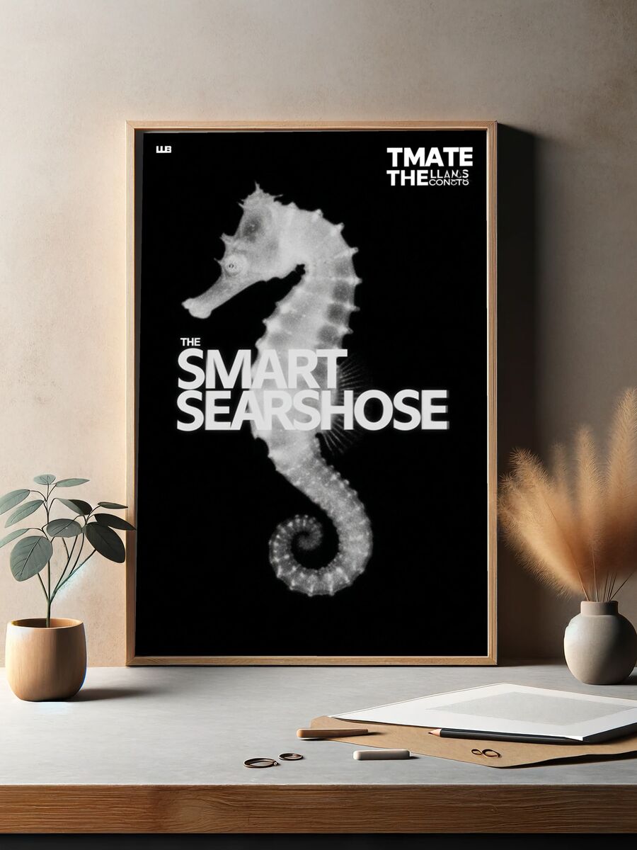 Seahorse — Minimalist Print. — room view 2