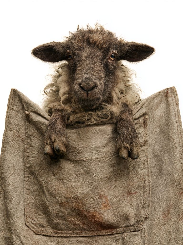 Sheep Portrait Photography Poster. poster detail
