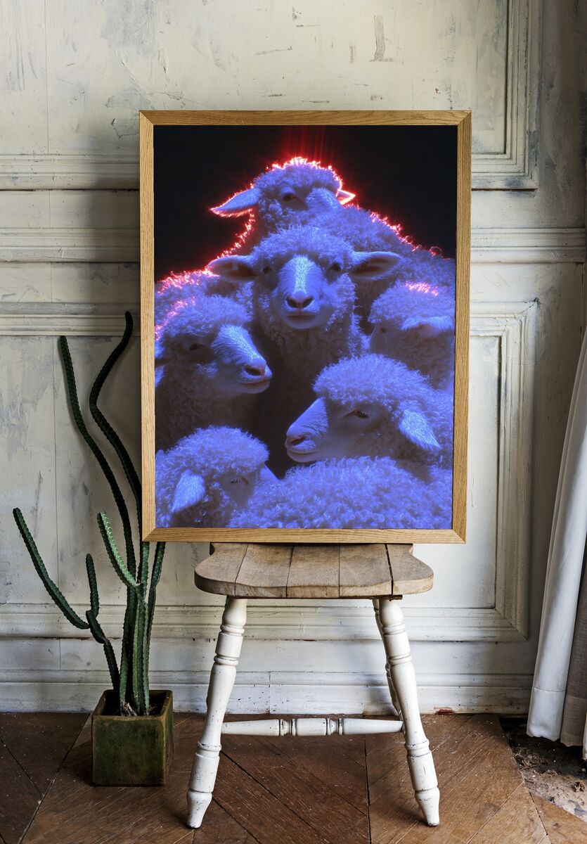 Sheep Portrait — Photography Print room preview