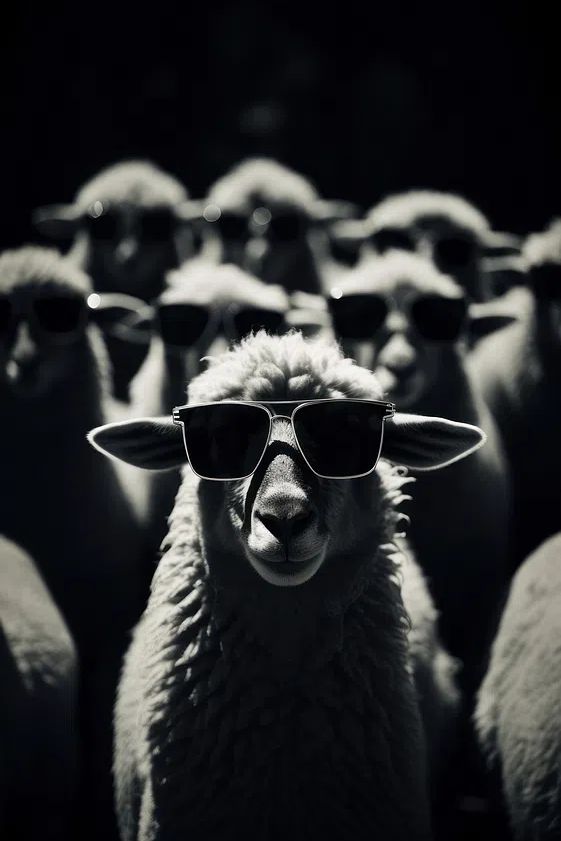 Cool Sheep — Funny Print.