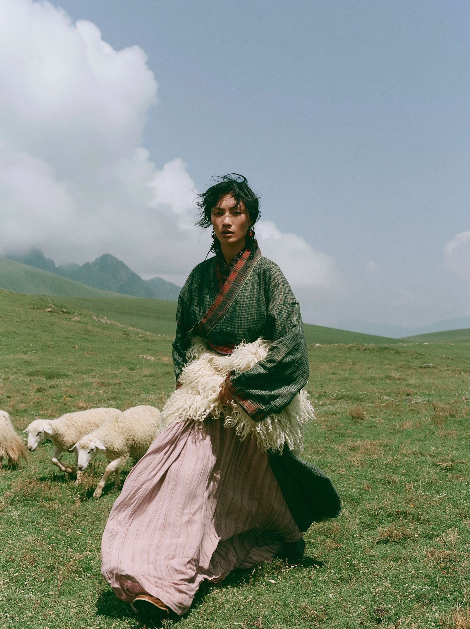Shepherd in the Highlands Photography Poster. poster detail