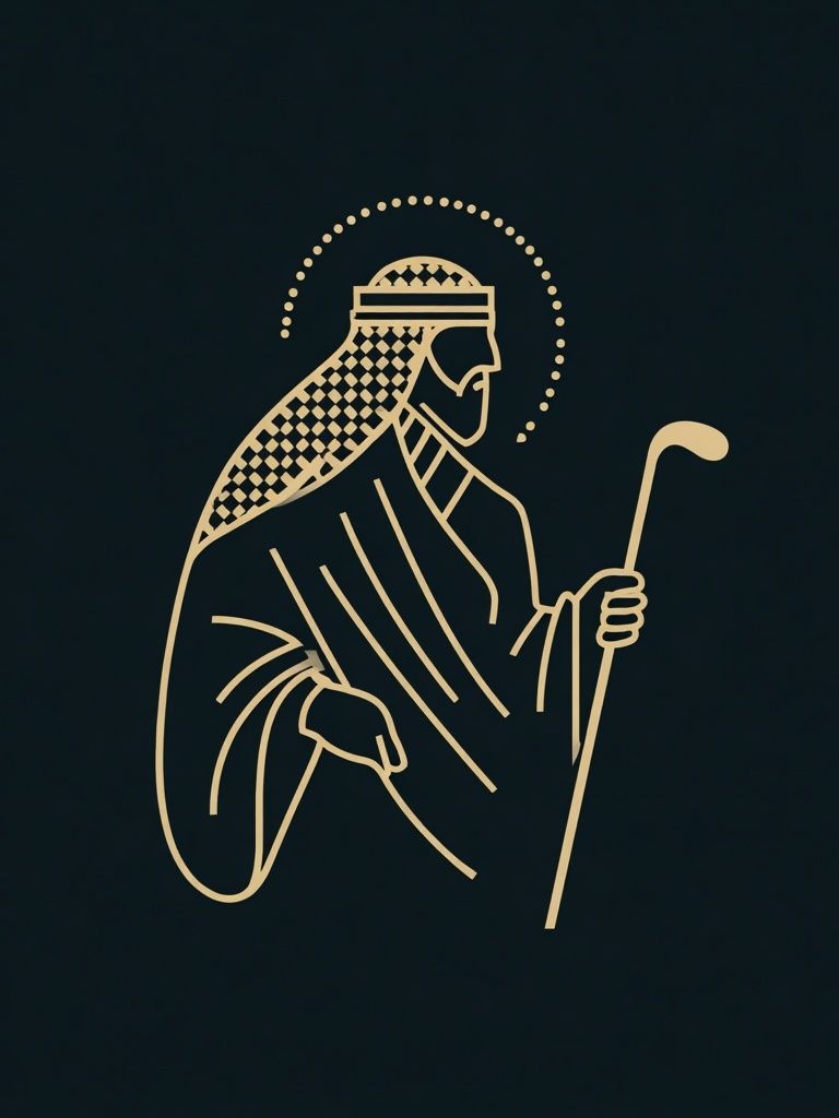 Shepherd Illustration Poster. poster detail