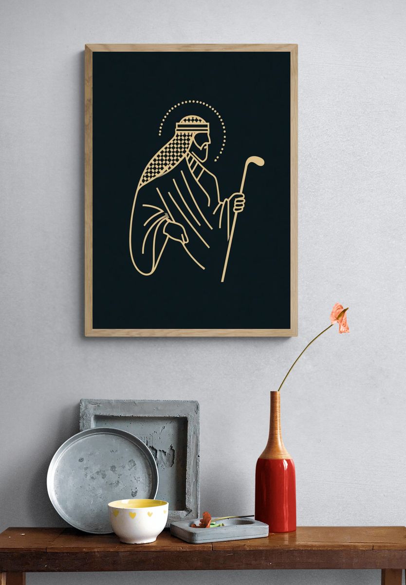 Shepherd Illustration Poster. — room view 3