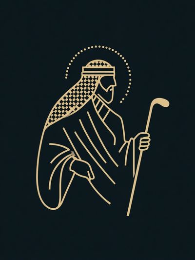 Shepherd Illustration Poster. poster print