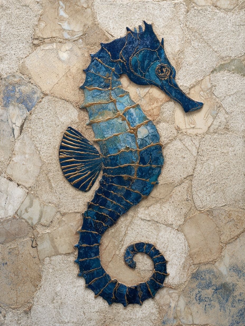 Seahorse Mosaic Poster. poster detail