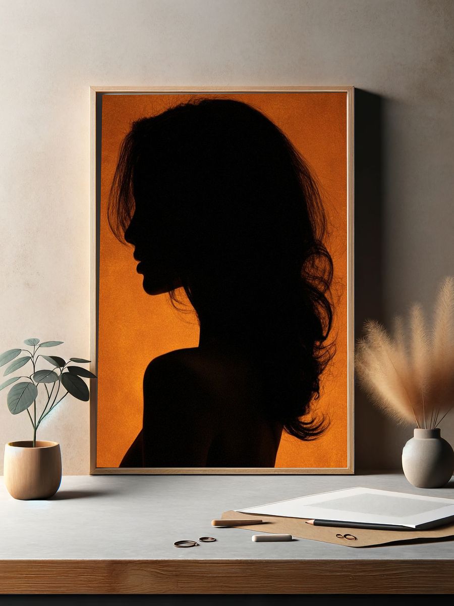 Silhouette Portrait — Photography Print. — room view 2