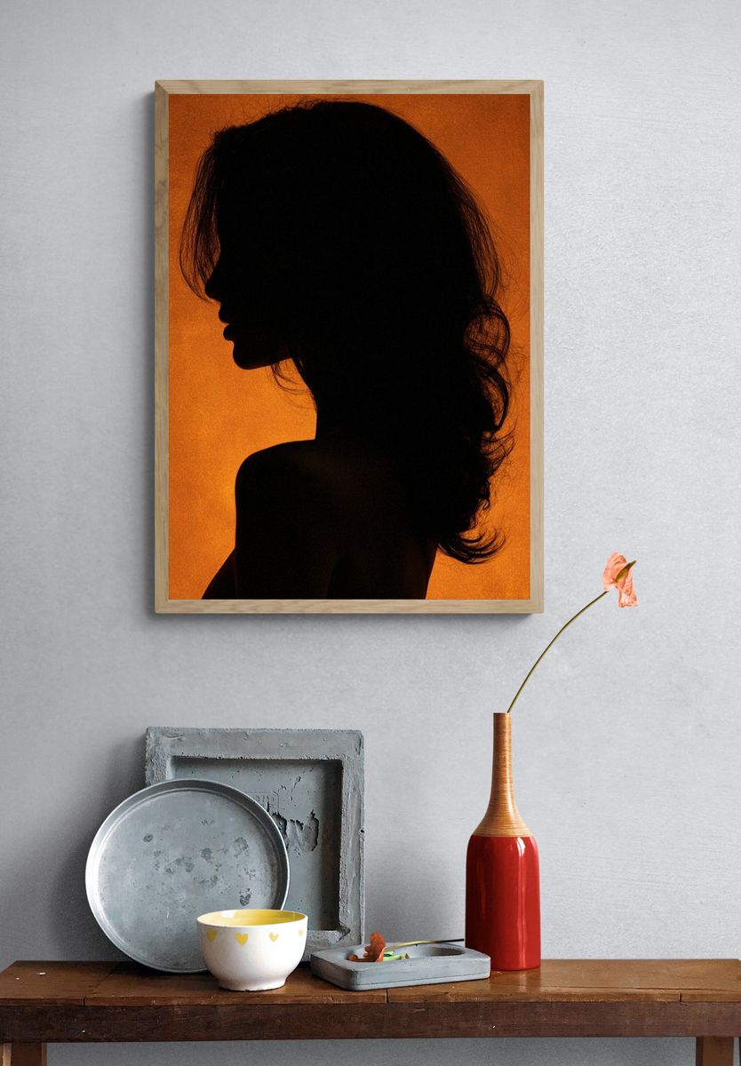 Silhouette Portrait — Photography Print. — room view 3