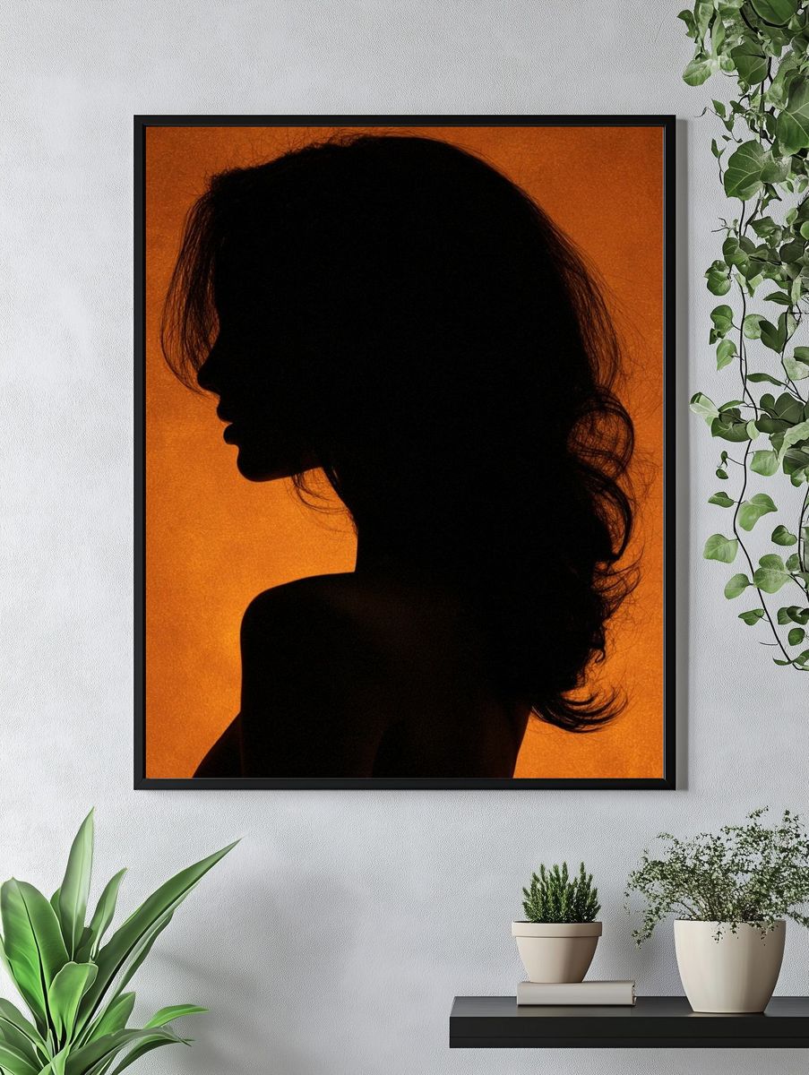 Silhouette Portrait — Photography Print. — room view 4