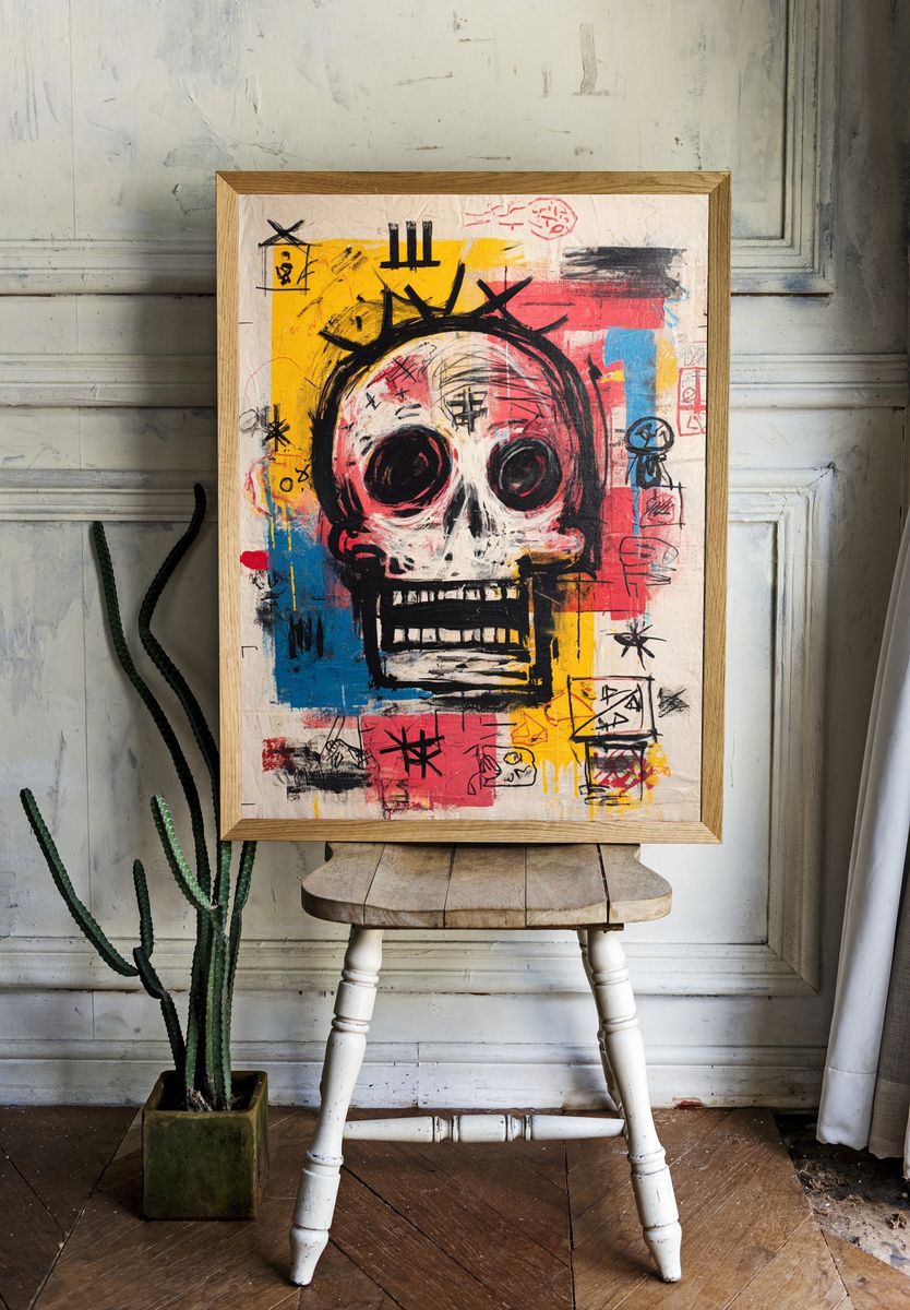 Skull Graffiti Art Poster. room preview