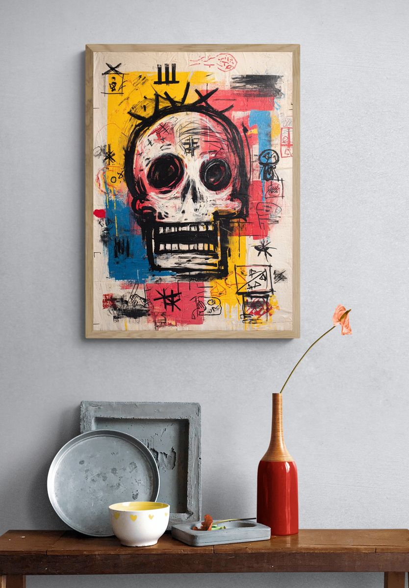 Skull Graffiti Art Poster. — room view 3