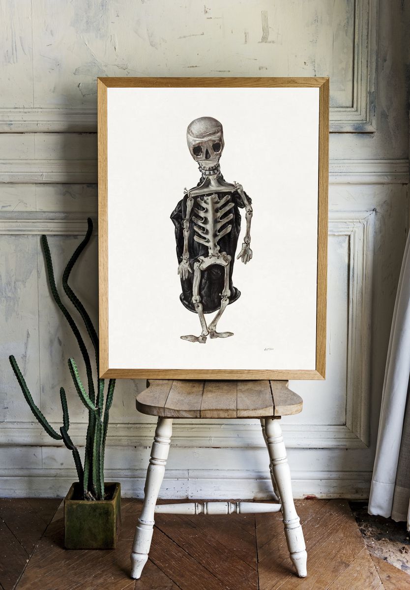 Skeleton Study — Fine Art Print room preview