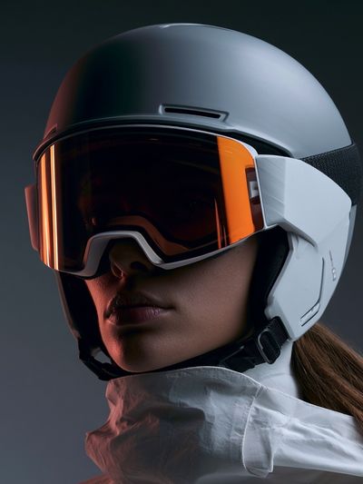 Ski Helmet Portrait Poster.