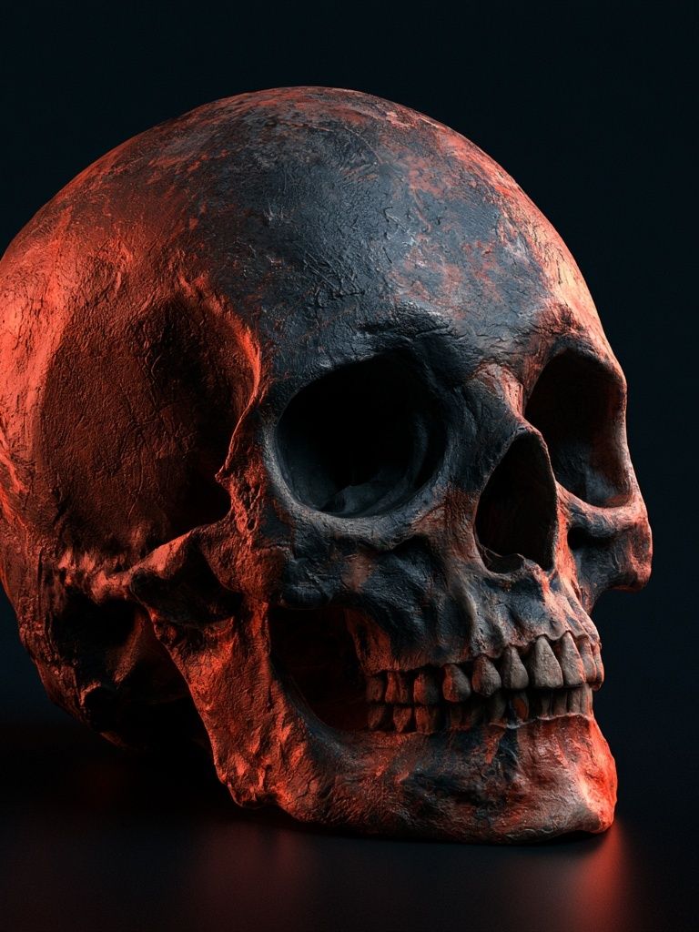 Red Skull Dark Art Poster. poster — fine-art art