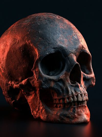 Red Skull Dark Art Poster.