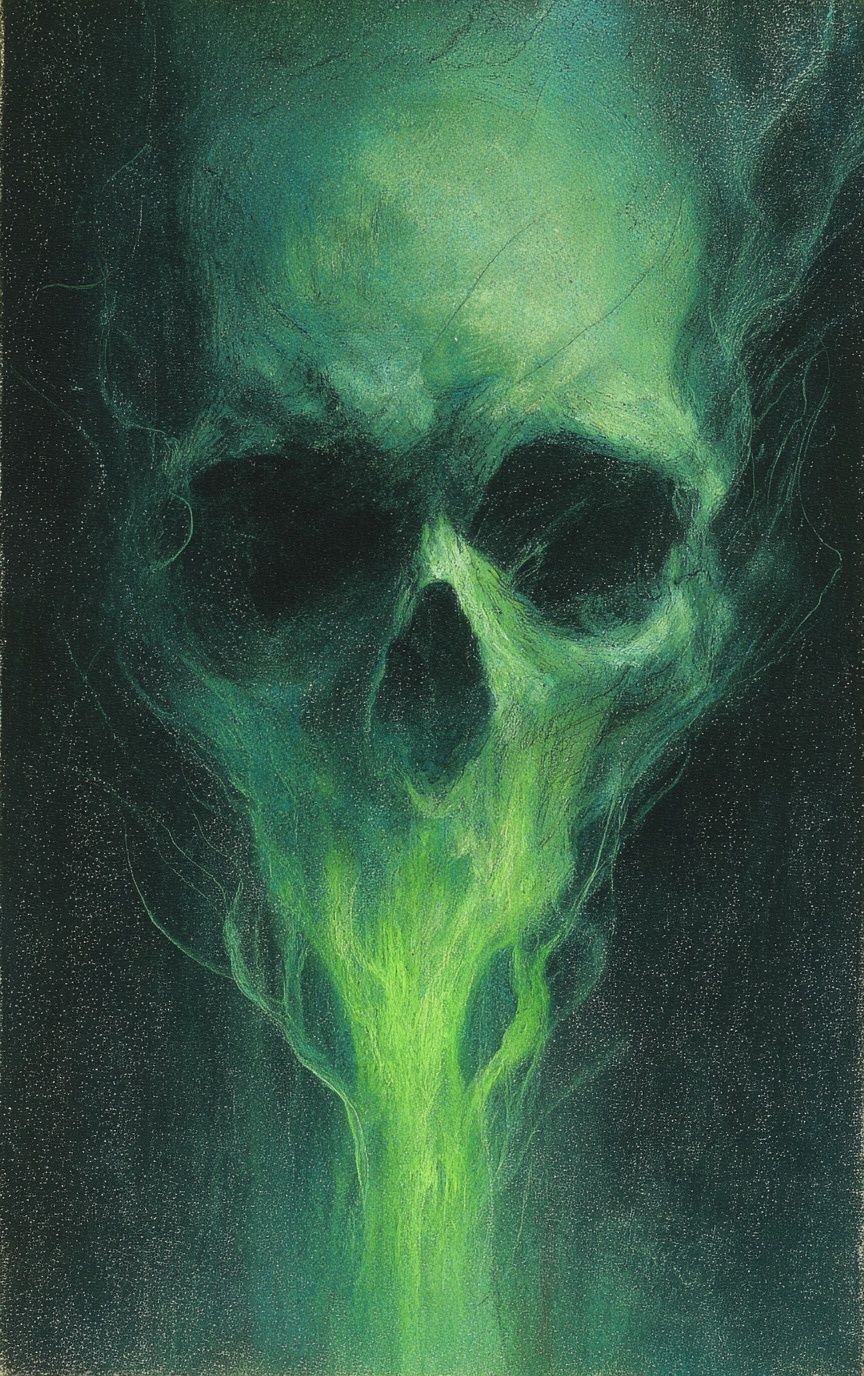 Eerie Skull — Surrealism Print. poster — fine-art art
