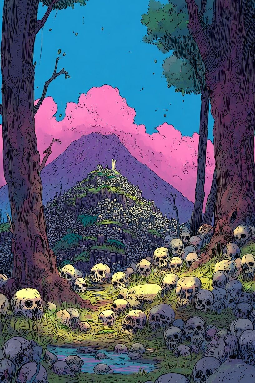 Skull Forest — Digital Art Print. poster detail