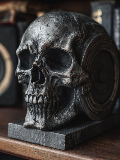 Dark Skull Still Life Poster. poster