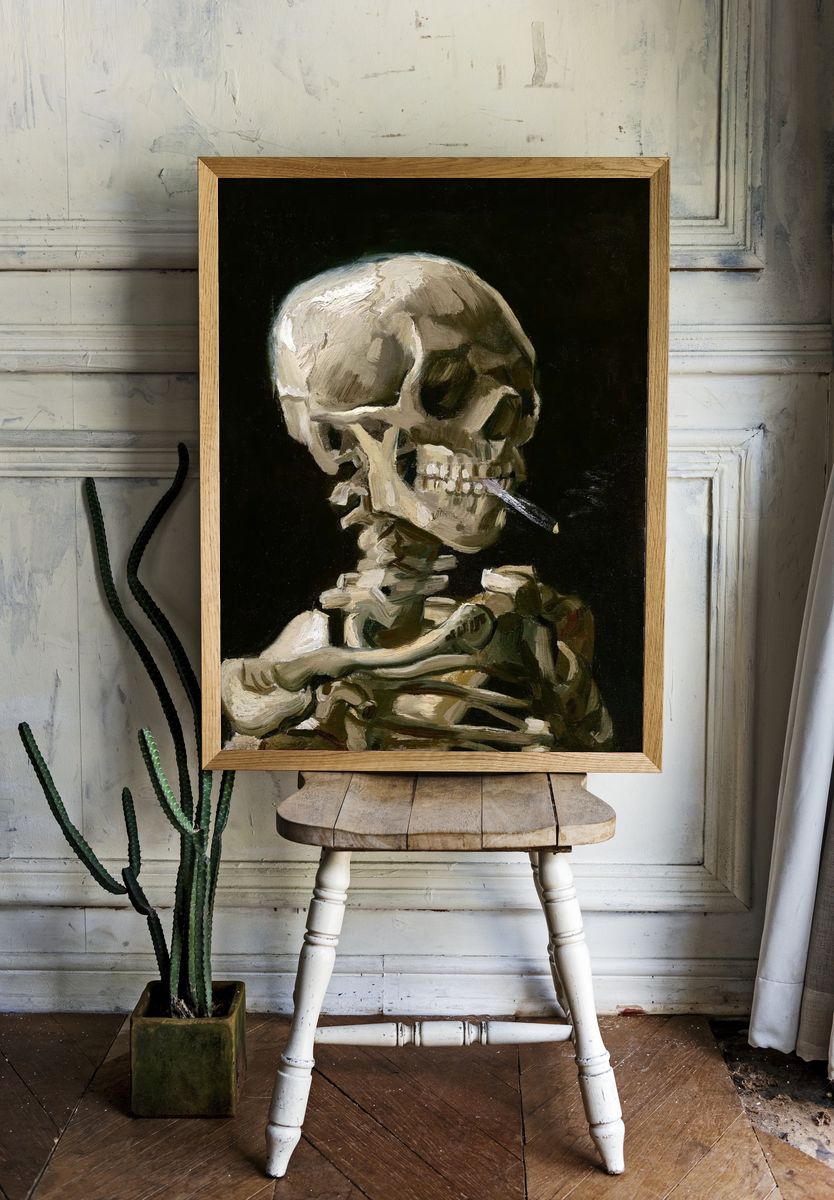 Smoking Skeleton — Fine Art Print room preview