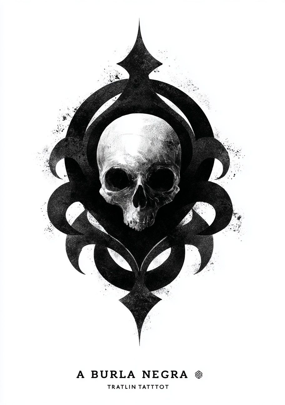 Skull and Ornate Design Poster. poster — fine-art art