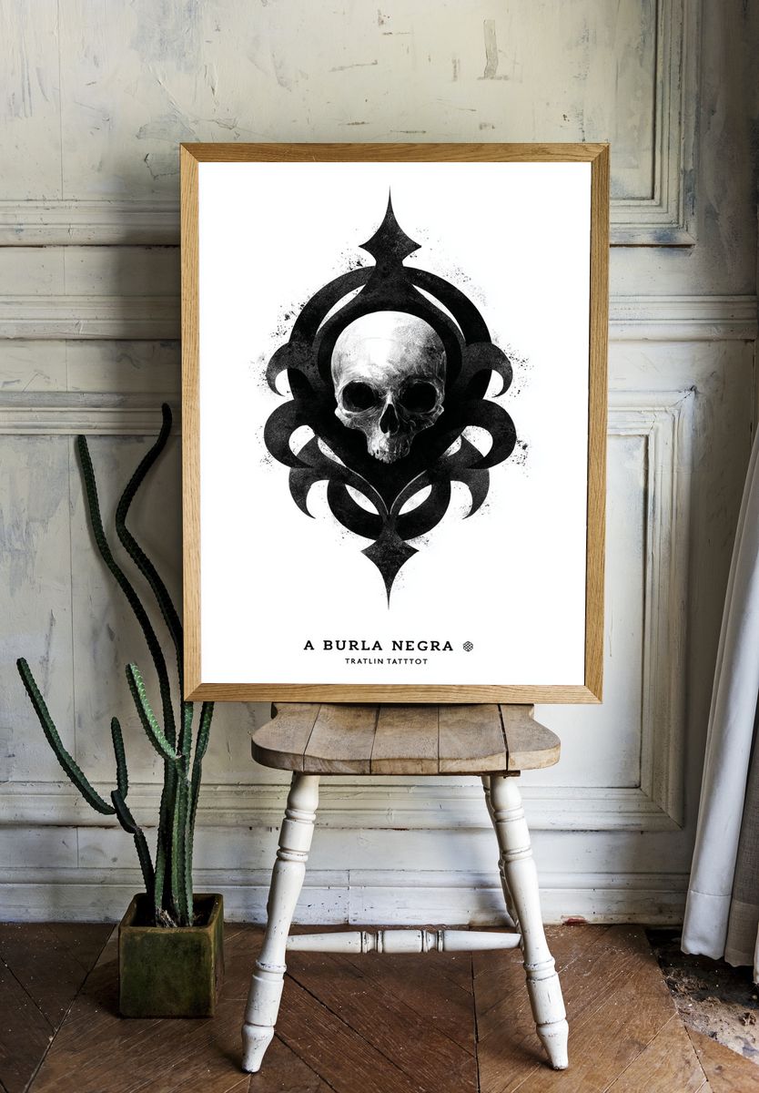 Skull and Ornate Design Poster room preview