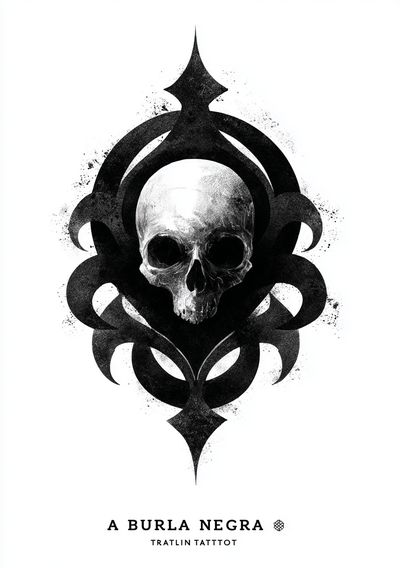 Skull and Ornate Design Poster. poster print