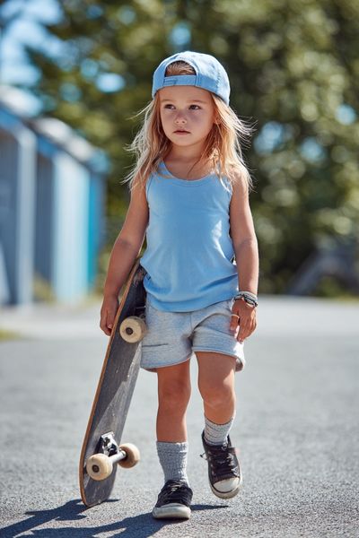 Skateboarding Kid