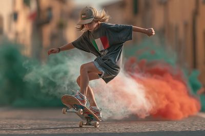 Skateboarder in Motion Photography Poster. poster