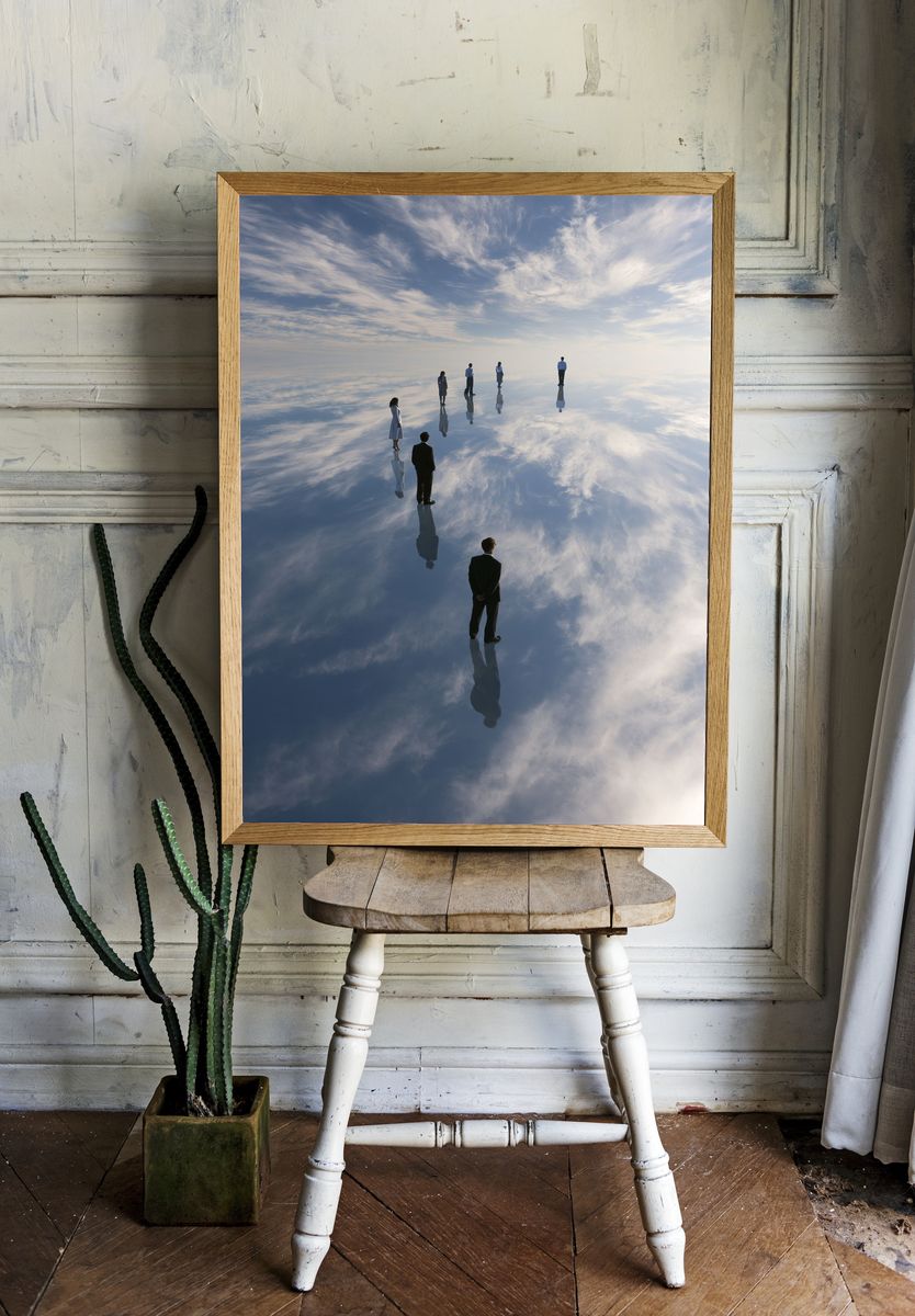 Dreamlike Sky Reflection Photography Poster. — room view 1