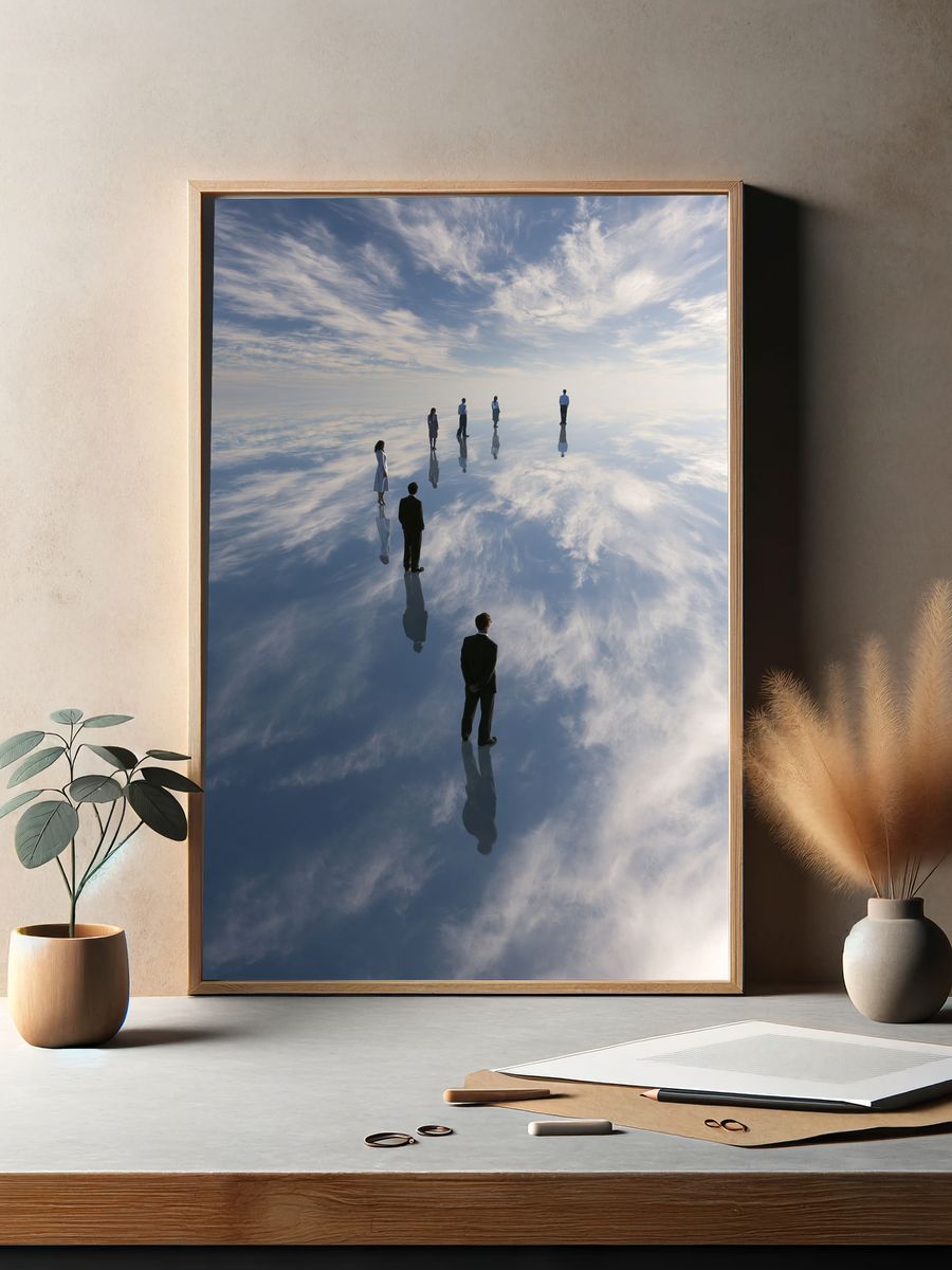 Dreamlike Sky Reflection Photography Poster. — room view 2