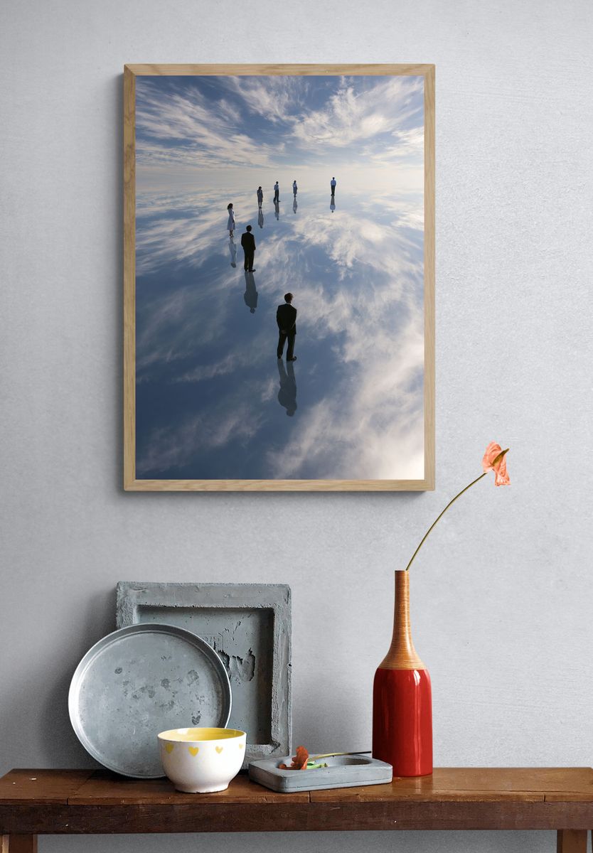 Dreamlike Sky Reflection Photography Poster. — room view 3