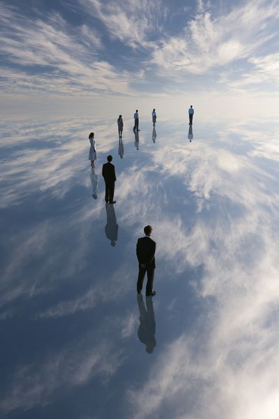 Dreamlike Sky Reflection Photography Poster.