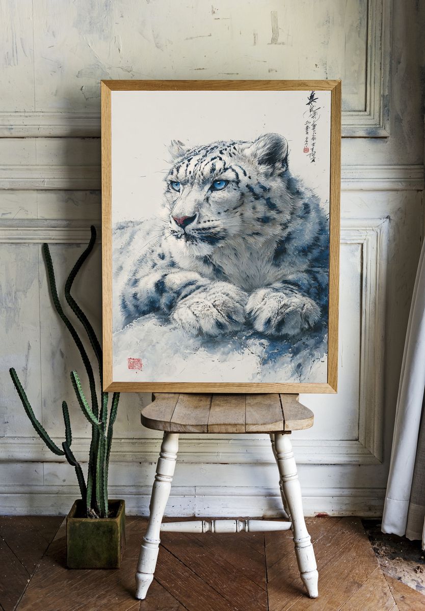 Snow Leopard — Fine Art Print room preview