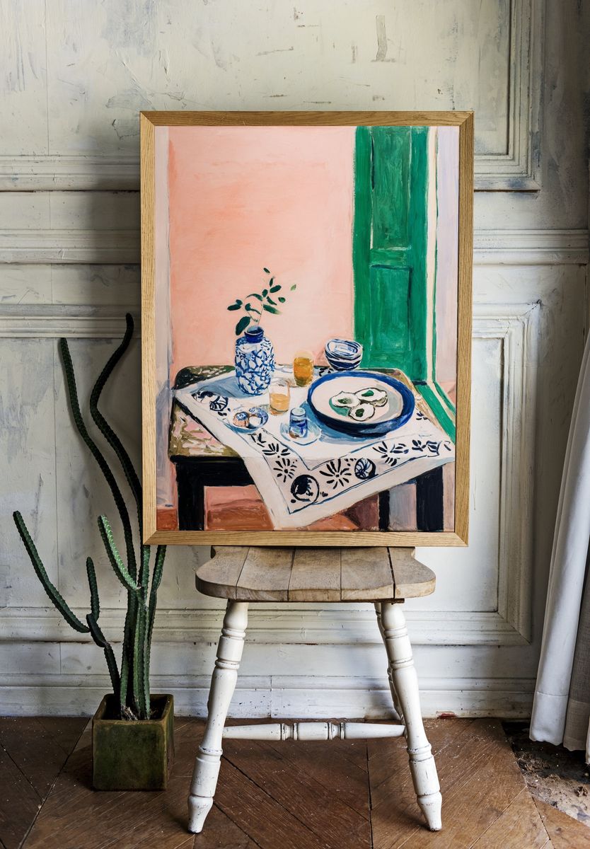 Still Life with Blue and Green — Fine Art Print. — room view 1