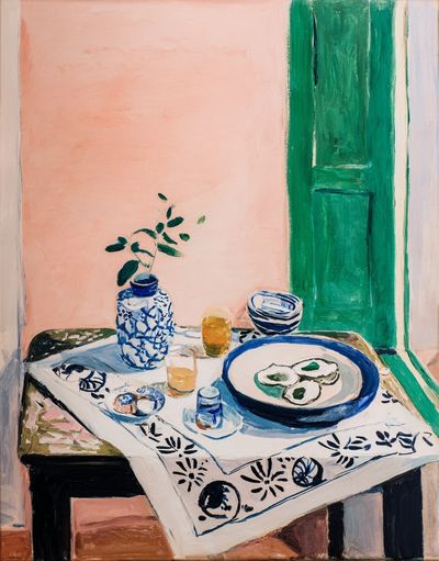 Still Life with Blue and Green — Fine Art Print. poster
