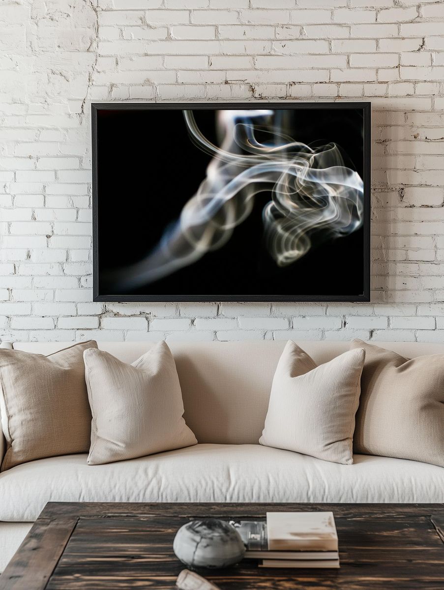 Abstract Smoke Patterns Poster. — room view 1