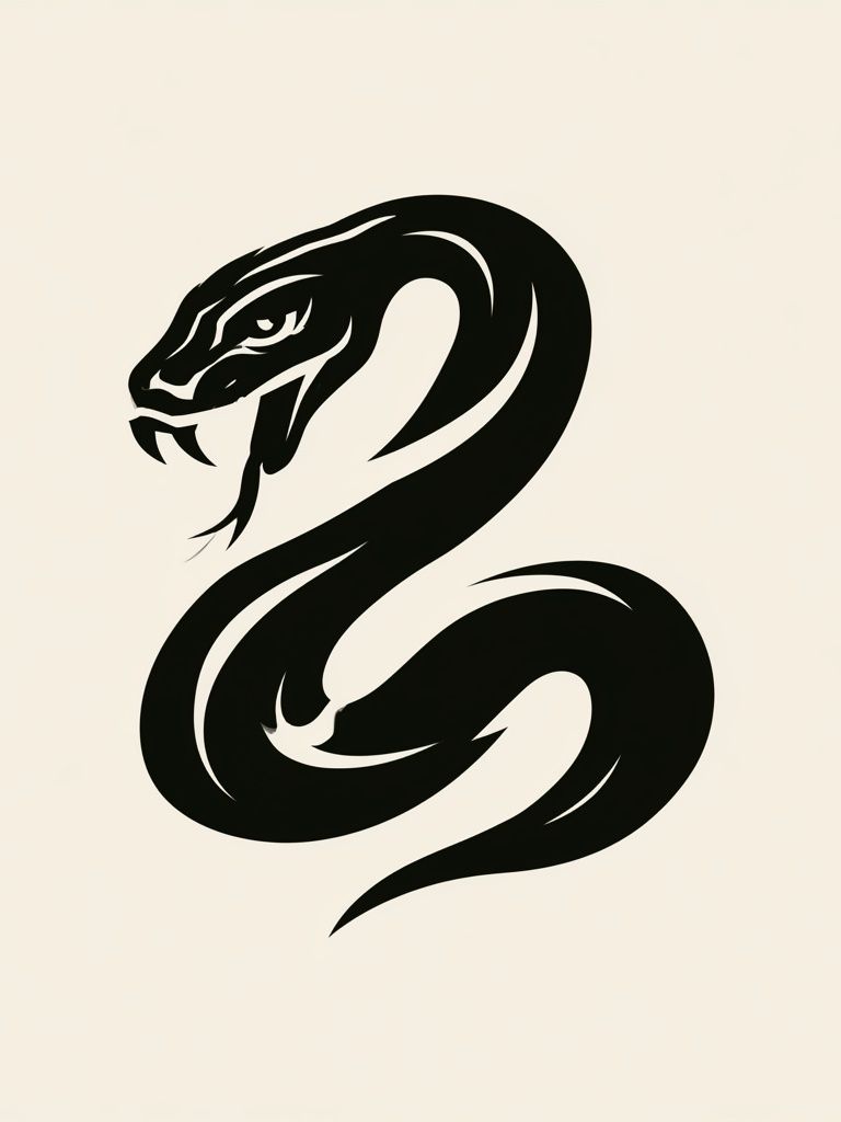 Snake Silhouette Minimalist Poster. poster — minimalist art