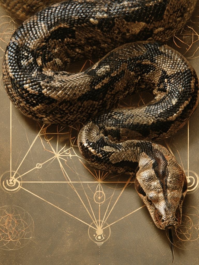 Mystic Snake Illustration Print. poster — illustration art