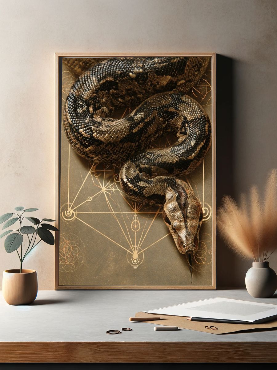 Mystic Snake Illustration Print. — room view 2