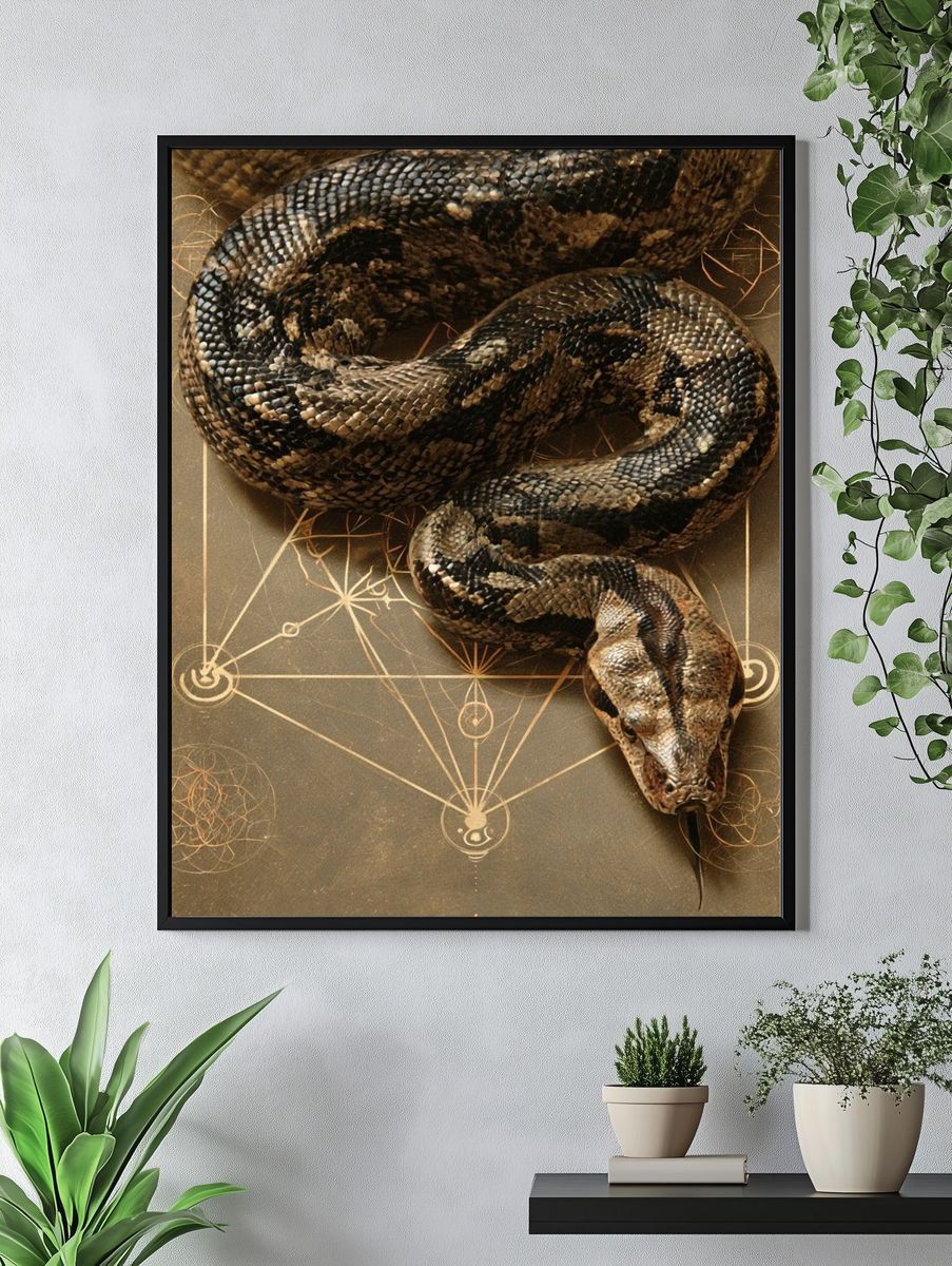 Mystic Snake Illustration Print. — room view 4