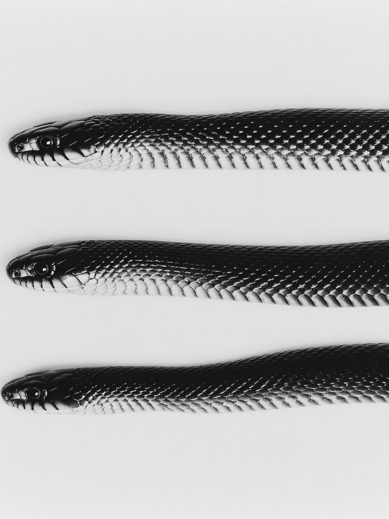 Black Snake Trio Photography Poster. poster — animals art