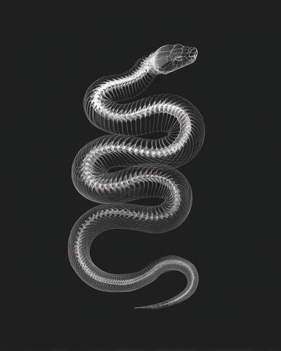 Serpentine X-Ray Illustration Poster. poster