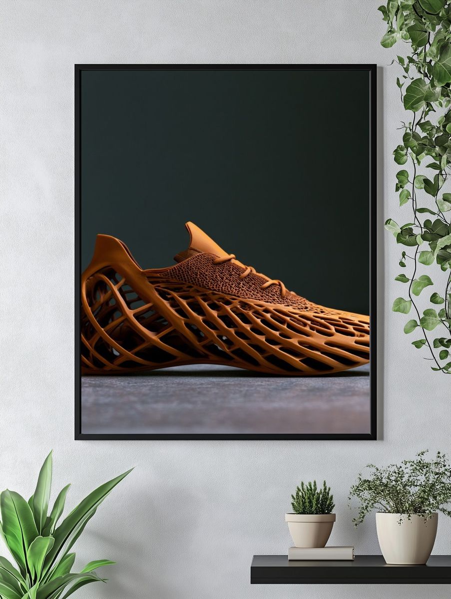 Futuristic Sneaker Photography Poster. — room view 4